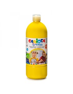 Carioca Botella de Tempera 1000ml - Couleurs Superlavables - Faciles de Mezclar - Aplicable en Materiales Porosos - Haute Opacid