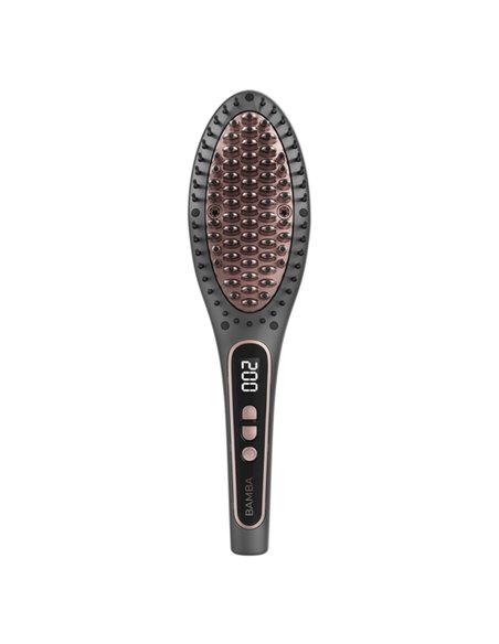 Cecotec InstantCare Smooth Brush Cepillo Alisador de Ceramica - Écran LED - Temperatura Regulable Jusqu'à 220ºC - Autoapagado - 
