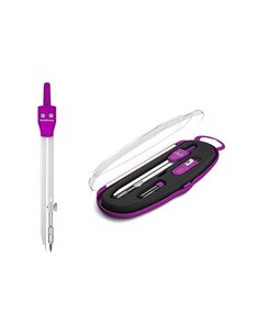 Erichkrause Compases Metalicos Conjunto de Instrumentos School 135mm - Radio Maximo 21 cm - Comprend Afilador et Mina de Recambi