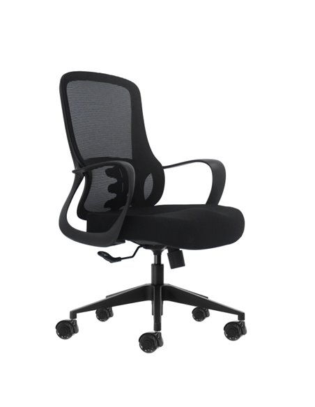Oqonos Cherg 006 Silla de Bureau Ergonomica Avec Respaldo de Malla Respirant, Piston de Gas Clase 4, Support Lumbar, Reposabrazo