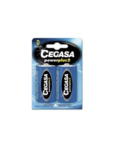 Cegasa Power Plus 2 Pack de 2 Pilas R20 D - Pilas Salinas Pour Aparatos de Bajo Consumo