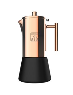 Cecotec Moking 400 Cafetera Italiana Pour 4 Tazas - Acier Inoxydable - Compatible Avec Induccion - Adaptée Pour Gas, Electrica e