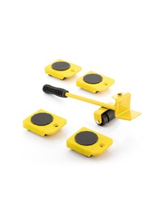 Innovagoods HeavEasy Herramienta de Elevacion et Transporte de Cargas Jusqu'à 200kg - Ruedas 360º - Mango Antidérapant - Multifu