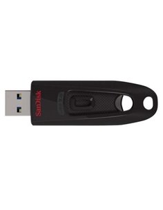 Sandisk Cruzer Ultra Memoria USB 3.0 128GB - Jusqu'à 80MB/s de Transfert - Couleur Noir (Pendrive)