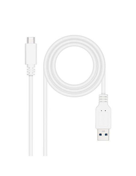 Nanocable Câble USB 3.1 Gen2 10Gbps 3A USB-C/M-À/M - 0.5m - Couleur Blanc