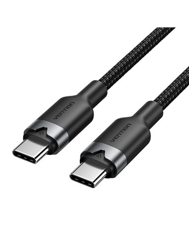 Vention Câble USB-C à USB-C 3A 60W - 1m - Tressé - Couleur Noir