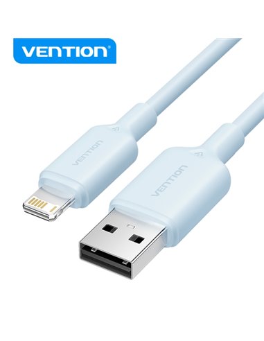 Vention Câble USB 2.0 Lightning - Transmision 480Mbps - Sortie 2.4A - 1M - Couleur Bleu