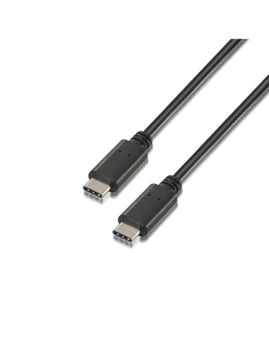 Aisens Câble USB 2.0 3A - Tipo USB-C/M-USB-C/M - 2.0m - Couleur Noir