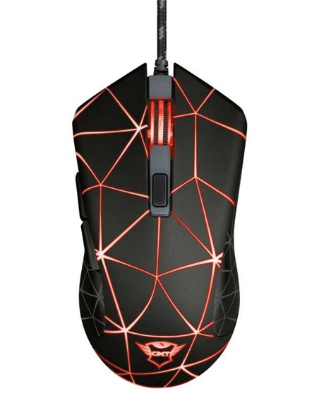 Trust Gaming GXT 133 Locx Souris USB 4000dpi - 6 Botones - Iluminacion LED - Câble Tressé de 1.80m - Usage Ambidiestro - Couleur