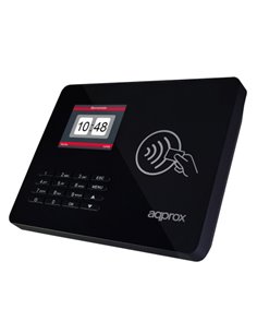 Approx Lector Biometrico Pour Control de Presencia et Acceso Écran 2.8" - Avec Lector de Tarjetas RF et Clavier - Capacité de 10