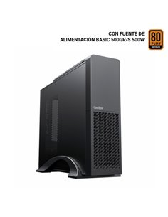 CoolBox T313 Slim Boîte Torre Micro ATX, Mini ITX - Taille HDD 2.5", 3.5" - USB 3.0, USB-C - Alimentation 500W - Couleur Noir