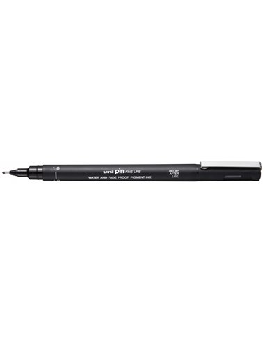 Uni-ball PIN10-200(S) Feutre Calibrado - Pointe Poliacetal 1mm - Ancho de Trait 1mm - Encre Pigmentada Résistant à l'eau et Luz 