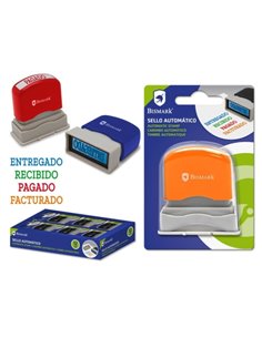 Bismark Sello Automatico - Modelos: Entregado, Recibido, Pagado et Facturado - Diferentes Couleurs Pour Diferenciarlos