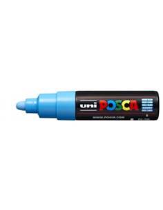 Posca PC-7M Marqueur de Pintura - Pointe de Bala 4.5-5.5mm - Encre Base al Eau - Résistant à la Luz - Couleur Bleu Clair