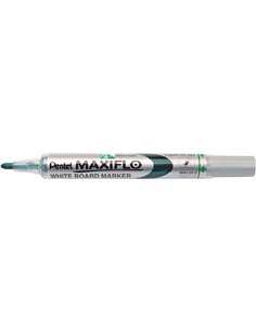 Pentel Maxiflo Feutre Pour Tableau Blanca - Pointe de Bala - Ancho de Linea 2mm - Regulacion du Flujo de Encre - 50% de Material