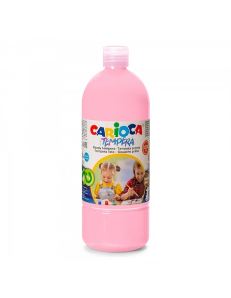 Carioca Botella Tempera 1000ml - Couleurs Superlavables - Faciles de Mezclar - Aplicable en Materiales Porosos - Haute Opacidad 