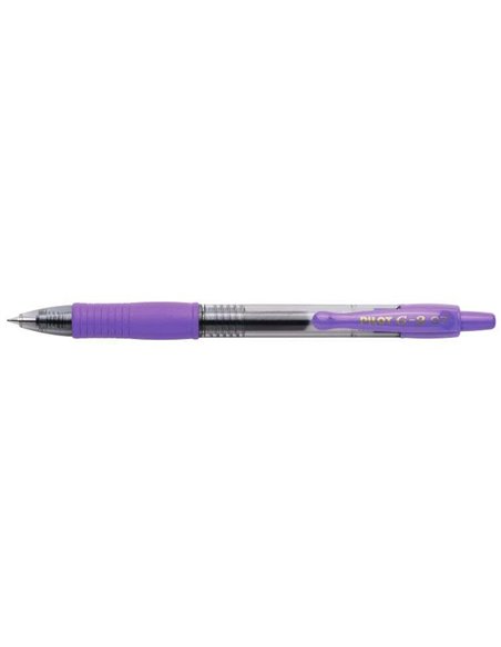 Pilot Stylo à bille de Gel G2 Rollerball Retractil - Rechargeable - Pointe de Bola Ronde 0.7mm - Trait 0.32mm - Grip Ergonomique