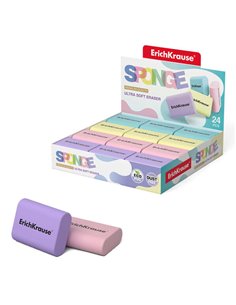 Erichkrause Sponge Goma de Borrar - Borrador Super Doux - Forma Ergonomica - Hipoalergenico Eco-Pvc - Couleur Blanc