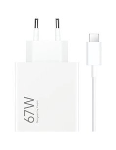 Xiaomi 67W HyperCharge Combo Cargador de Pared Pour Smartphone USB-À 67W + Câble - Identificacion Intelligente de Dispositivos -