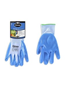 Cegasa Gants de Travail Taille 10 - Fabricados en Nylon Avec Recubimiento de Nitrilo en Paume et Dedos - Couleur Bleu