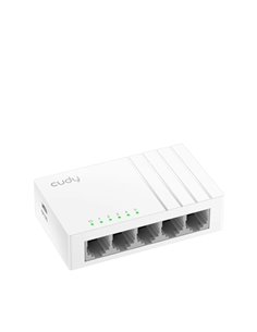 Cudy Switch 5 Puertos RJ45 - Alimentation Par USB-C - Capacité Conmutacion 10Gbps - Indicadores LED - Funcion Vigilancia IGMP - 