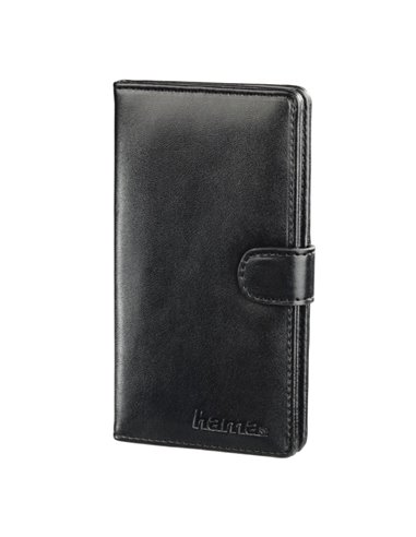 Hama Vegas Étui Pour Tarjetas de Memoria SD et Micro-SD - Capacité Jusqu'à 12 Tarjetas - Cuir - 8x1.6x13.7cm - Couleur Noir