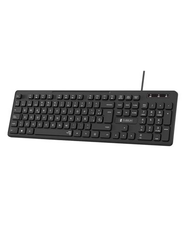 Subblim Clavier Business Slim Silencioso Avec Câble USB - Design Ergonomique et Teclas Planas de Bajo Perfil - Résistant à Derra