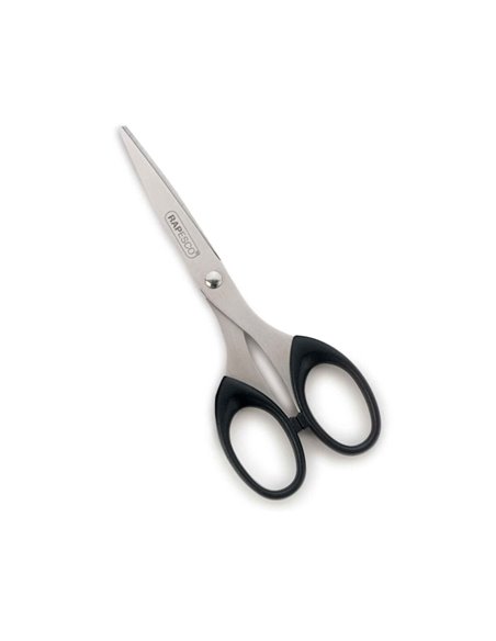 Rapesco Essential Ciseaux de Acier Inoxydable 16cm - Mangos Ergonomicos - Aptas Pour Diestros et Zurdos - Couleur Noir