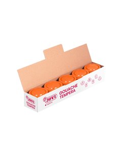 Jovi Bote de Tempera Scolaire 35ml - Aplicacion en Multiples Superficies - Usage Avec Pincel, Rodillo ou Espatula - Couleurs Mez