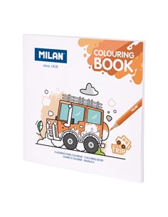 Milan Let's go trip Cahier Pour Colorear Microperforado - Tematica Vehiculos - 20 Ilustraciones Detalladas