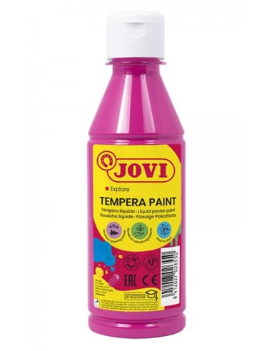 Jovi Tempera Paint Tempera Liquida 250ml - Base Eau - Lista Pour Usar - Alto Poder Cubriente - Séchage rapide - Excelente Fluide