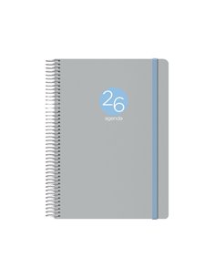 Dohe Menphis Agenda Annuel - Jour par page - Cubierta de Plastico - Sabado et Domingo misma Pagina - Fermeture Avec Goma Élastiq