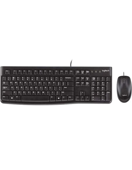 Logitech MK120 Pack USB Clavier + Souris 1000dpi 3 Botones - Usage Ambidiestro - Couleur Noir