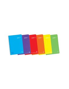 Enri Plus Cahier Spirale Format Cuarto 1 Linea - 80 Feuilles 90gr Avec Margen - Cubierta de Plastico - Couleurs assorties