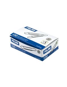 Milan Boîte de 100 Clips Niquelados 43mm
