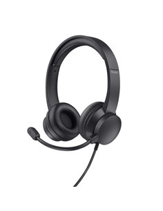 Trust Ayda Écouteurs Avec Microfono - Diadema Réglable - Almohadillas Acolchadas - Control de Volume en Auricular - Câble de 1.8