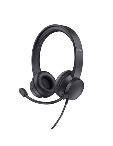 Trust Ayda Écouteurs Avec Microfono - Diadema Réglable - Almohadillas Acolchadas - Control de Volume en Auricular - Câble de 1.8
