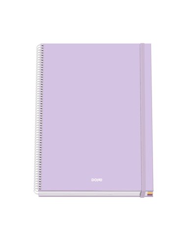 Dohe Serenity Cahier Spirale A4 100 Feuilles Microperforadas Cuadricula 5mm - Couverture rigide Carton Forrado - Fermeture de Go