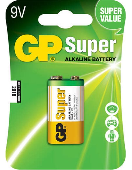 GP Pila Super Alcalina LR09 9V
