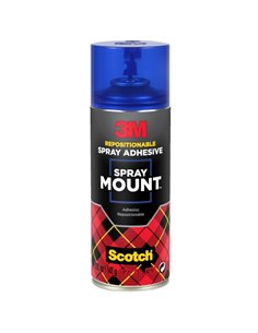 3M Spraymount Adhésif en Spray 200ml - Permanent al Séchage - Permite Reposicionar Jusqu'à Séchage - Couleur Transparent