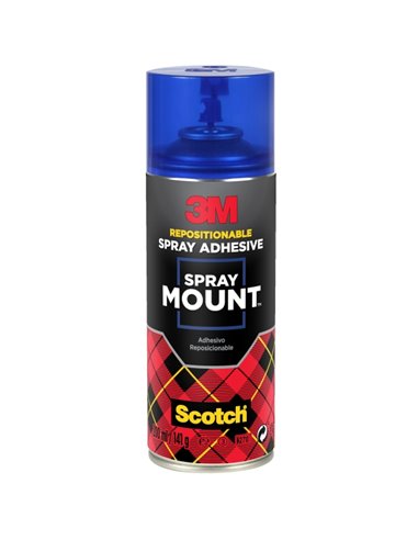 3M Spraymount Adhésif en Spray 200ml - Permanent al Séchage - Permite Reposicionar Jusqu'à Séchage - Couleur Transparent