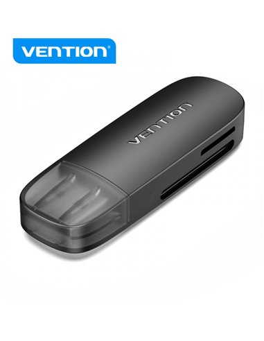 Vention Lector de Tarjetas Externo USB 3.0 - Couleur Noir
