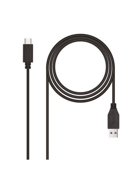Nanocable Câble USB-C 3.1 Gen 2 10Gbps Mâle à USB-À Mâle 1m