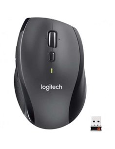 Logitech M705 Marathon Souris Inalambrico USB 1000dpi - 6 Botones - Usage Diestro - Couleur Noir/Gris Foncé