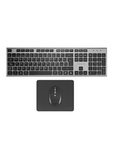 Tacens Zenith Combo Pack Inalabrico de Clavier Completo + Souris et Tapis de souris - Disposicion QWERTY ES - Teclas Silenciosas