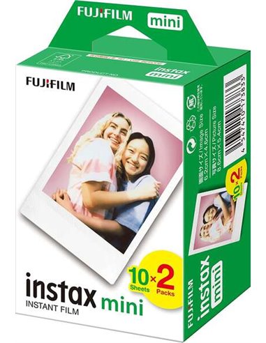 Fujifilm Instax mini Pack de 2x10 Peliculas de Fotos Instantaneas - Validas Pour todas les Camaras mini de Instax - Format de Im