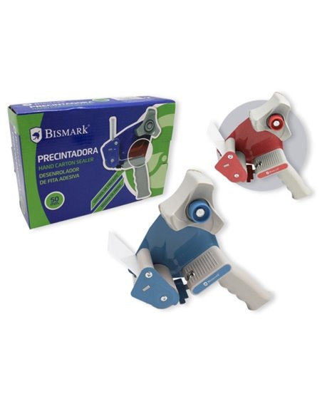 Bismark New Line TD1201 Precintadora - Cuchilla de Acier Templado - Empuñadura Ergonomica - Couleurs Rouge et Bleu Aléatoires