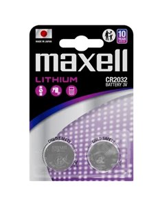 Maxell Pack de 2 Pilas Litio de Boton CR2032 3V