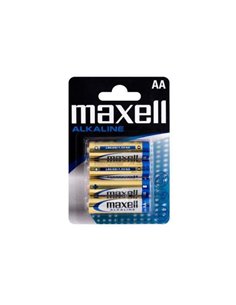 Maxell Pack de 4 Pilas Alcalinas LR06 AA 1.5V
