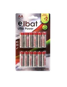 Elbat Pack de 12 Pilas Alcalinas LR6/AA